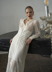 Платье миди с корсетным лифом и акцентными манжетами фото 777