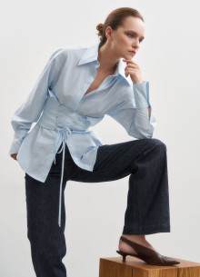 Рубашка с корсетом из итальянского хлопка фото 1232211