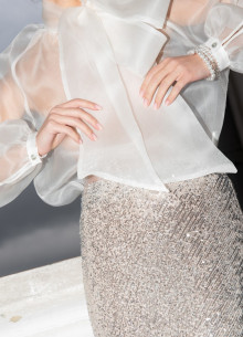 Блуза с бантом из шелка фото 1232227