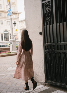 Платье кружевное макси фото 1232550