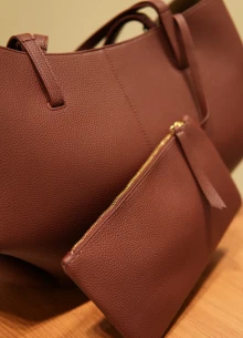 Сумка Tote на магните из кожи фото 803014
