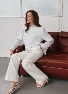 Майка хлопковая с подплечниками фото 1233273