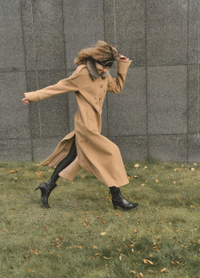 Однобортное пальто в длине макси  фото 1231803