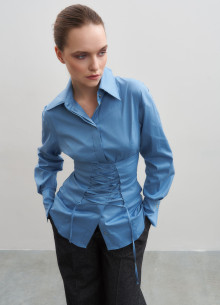 Рубашка с корсетом из итальянского хлопка фото 1232205