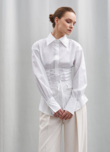 Рубашка с корсетом из итальянского хлопка фото 1081