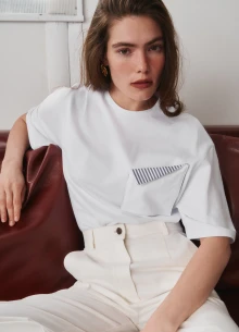 Майка хлопковая с карманом  фото 1140