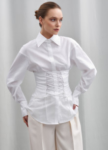 Рубашка с корсетом из итальянского хлопка фото 1232208
