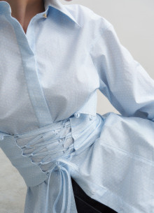 Рубашка с корсетом из итальянского хлопка фото 1232212