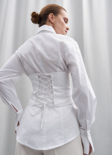 Рубашка с корсетом из итальянского хлопка фото 1232209