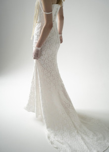 Юбка со шлейфом из кружева фото 785