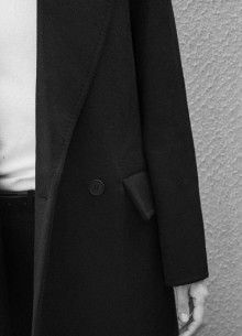 Пальто дабл двубортное на 2 пуговицы  фото 1233019